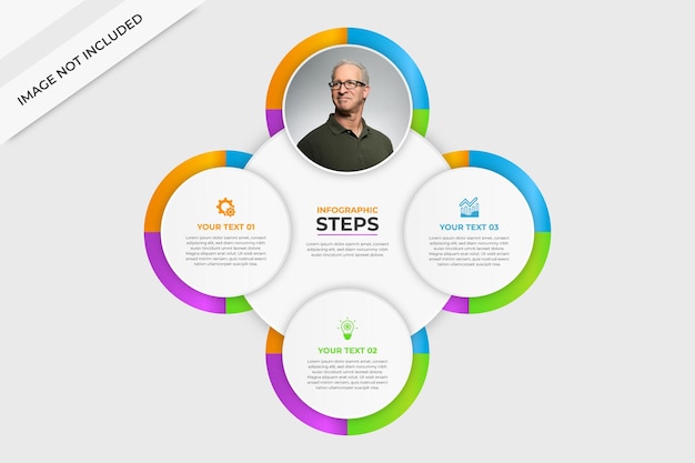 Business steps infographic template design