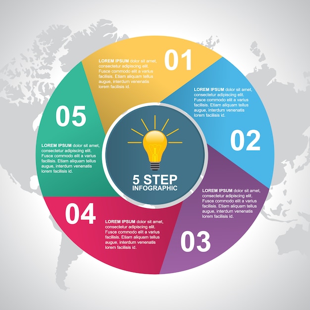 Business Steps Modern Shutter Cycle Chart Infographic Template