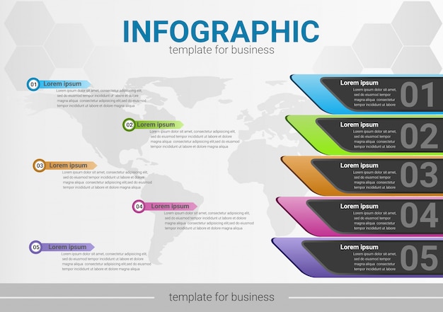 Business steps to success infographic data