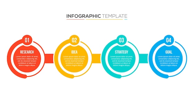 Concetto di presentazione infografica del diagramma di layout del flusso di lavoro dei passaggi aziendali