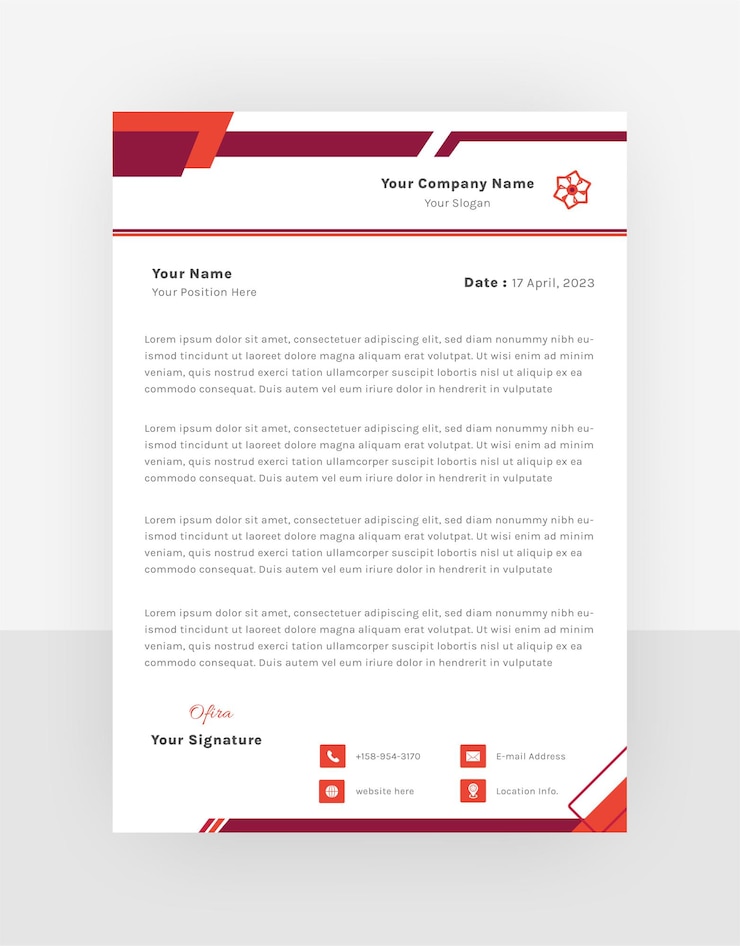 Vector business-stijl briefhoofdsjablonen voor uw projectontwerp briefhoofdsjablon