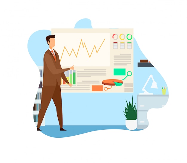 Business strategy analysis vector illustration