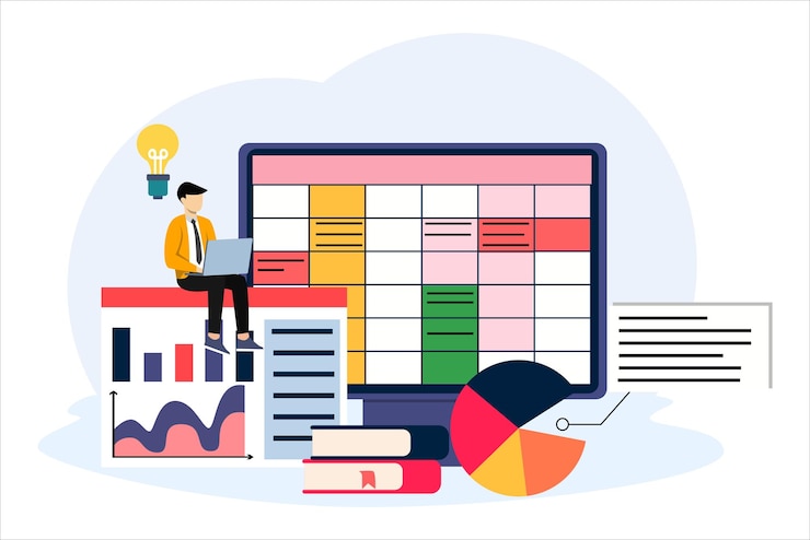 Vector business strategy flat illustration design