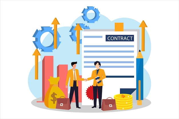 business strategy flat illustration design