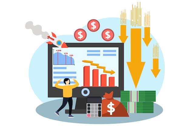 business strategy flat illustration design