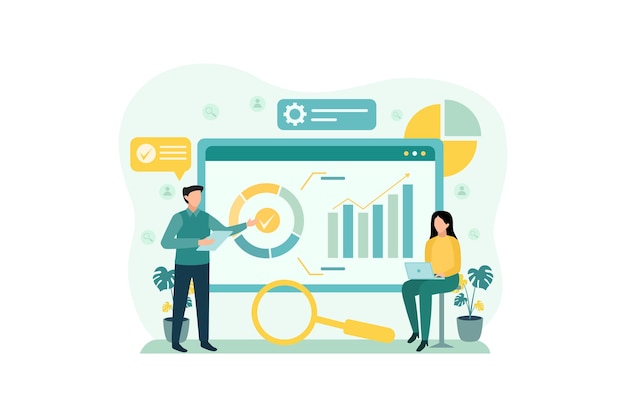 Business Strategy Flat Illustration Design