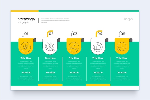 Vector business strategy infographic template