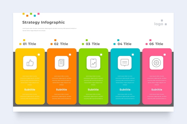 Business strategy infographic template