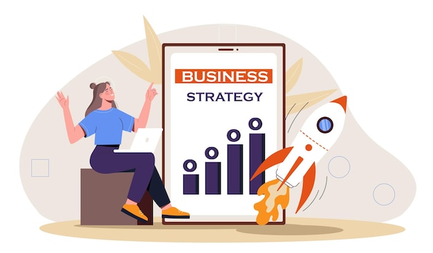 Business strategy vector concept