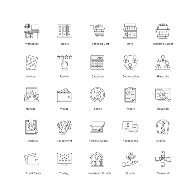 Business Strategy Vector Icon Collection