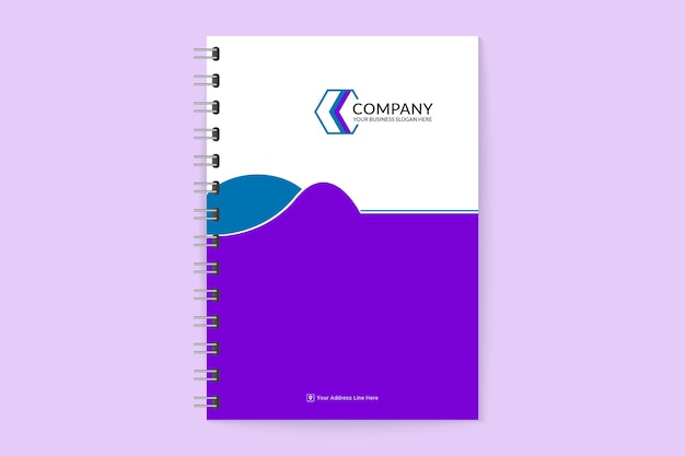 Business style corporate notebook cover template