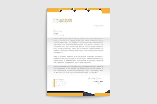 Vector business style letter head templates