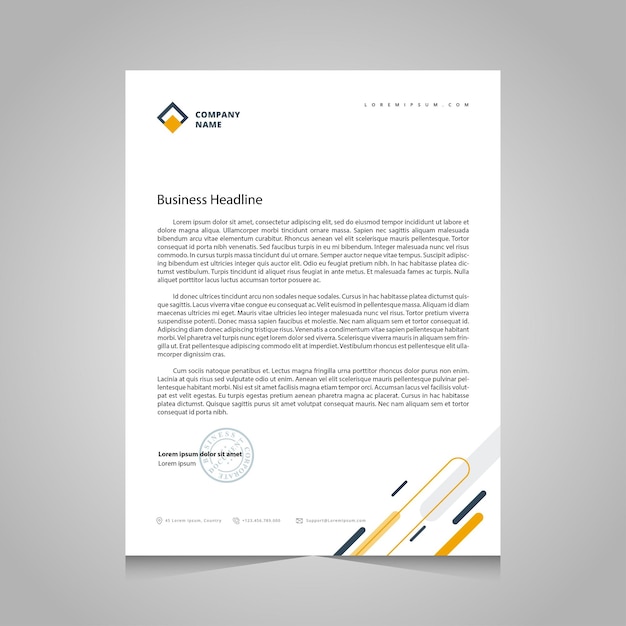 Business style letterhead design template