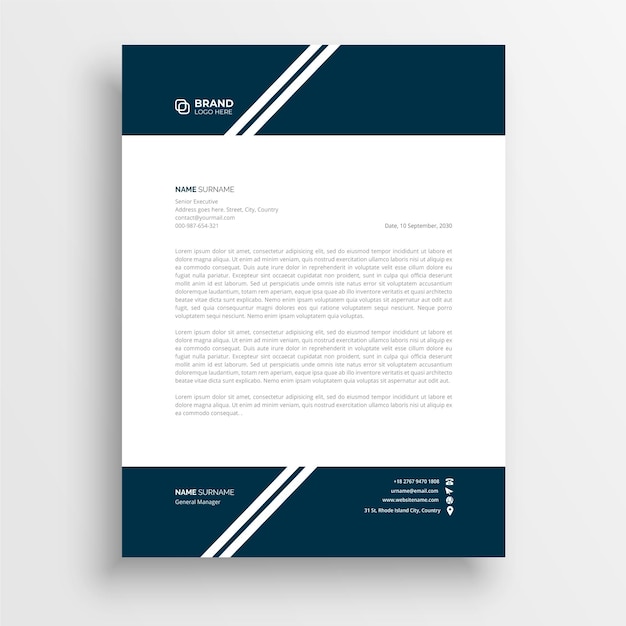 Business style letterhead templates for your project design Letterhead Template