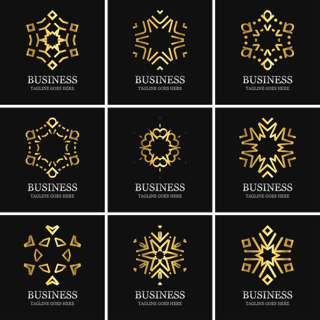 Business stylish icons set