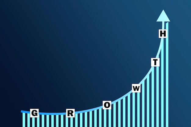 Vettore la crescita crescente del successo aziendale aumenta il concetto