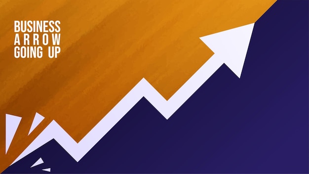 Vettore freccia di crescita del successo aziendale con la freccia che si muove verso l'alto