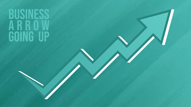 Vector business success growth arrow with arrow moving upwards