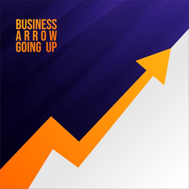 Vector business success growth arrow with arrow moving upwards