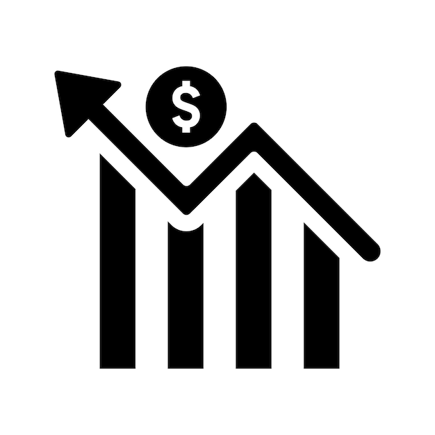Business success increase profit icon
