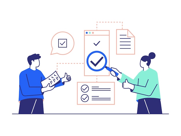 Business success planning and business analysis illustration