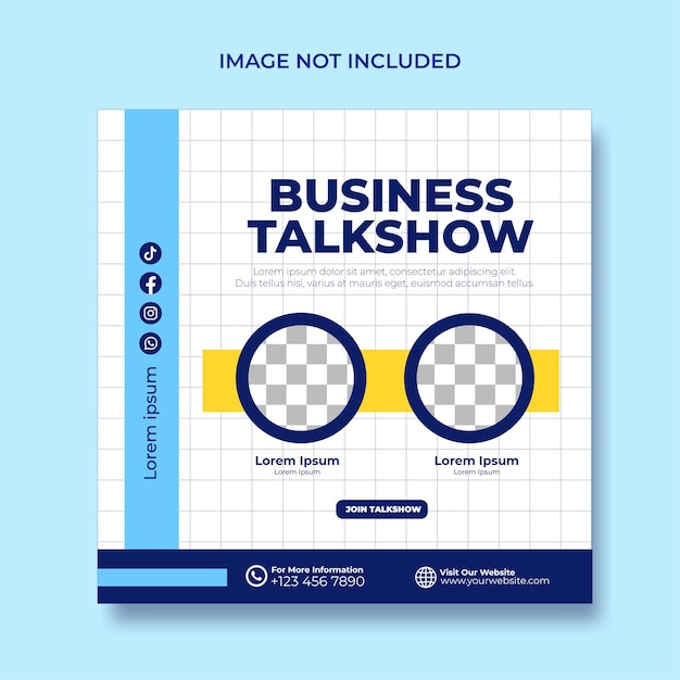 Business talkshow social media post template