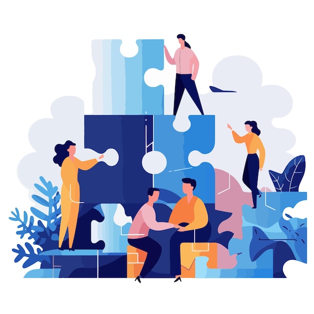 Business Team Concept Metaphor Vector Illustratie