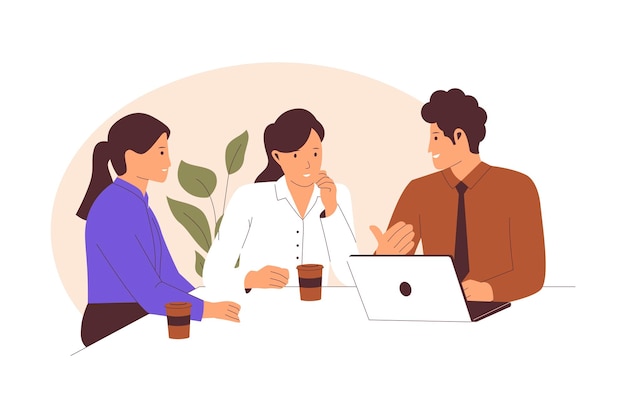 business team discussion illustration concept