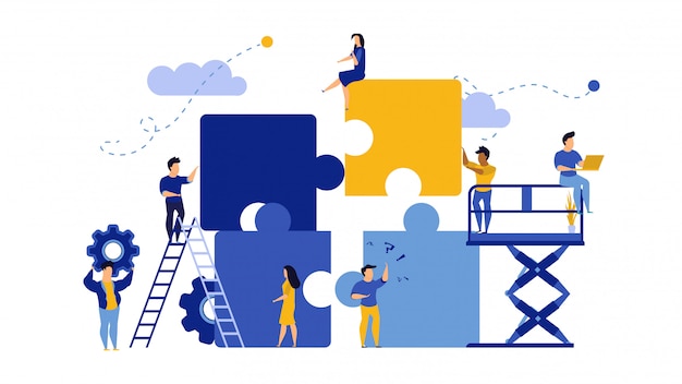 Construction De Travail Un Puzzle Illustration Stock