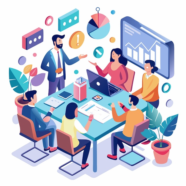 Business team working together at a meeting
