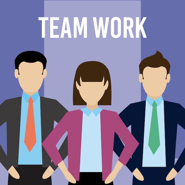 Business teamwork cartoons vector illustration graphic design