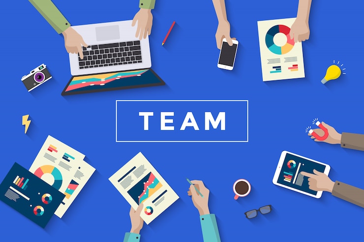 Vector business teamwork, meating and planning people