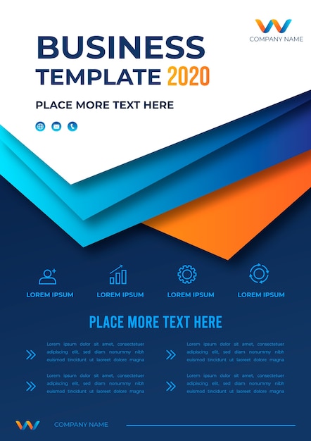 Business template design 2020