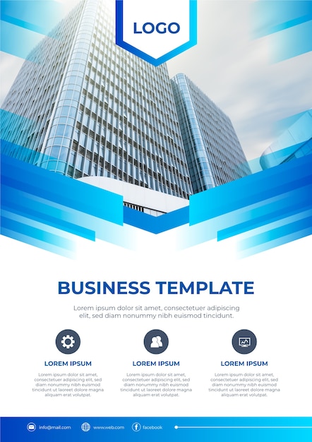 Vector business template design  with photo