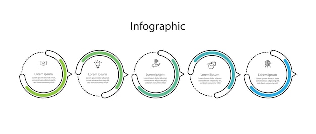 Business template infographic vector element