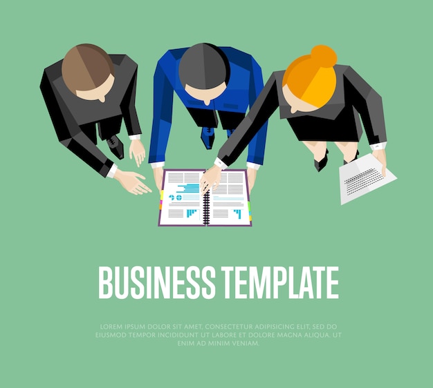 Business template. top view group of people