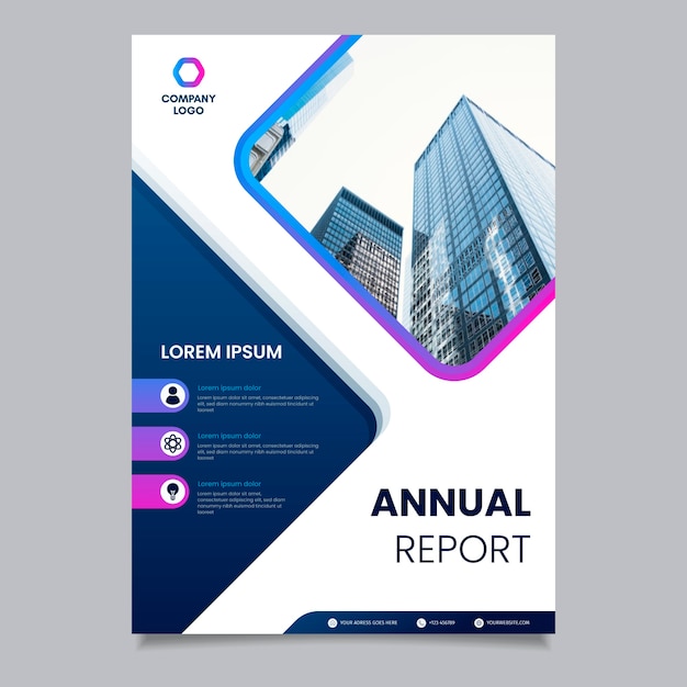 Business template with buildings