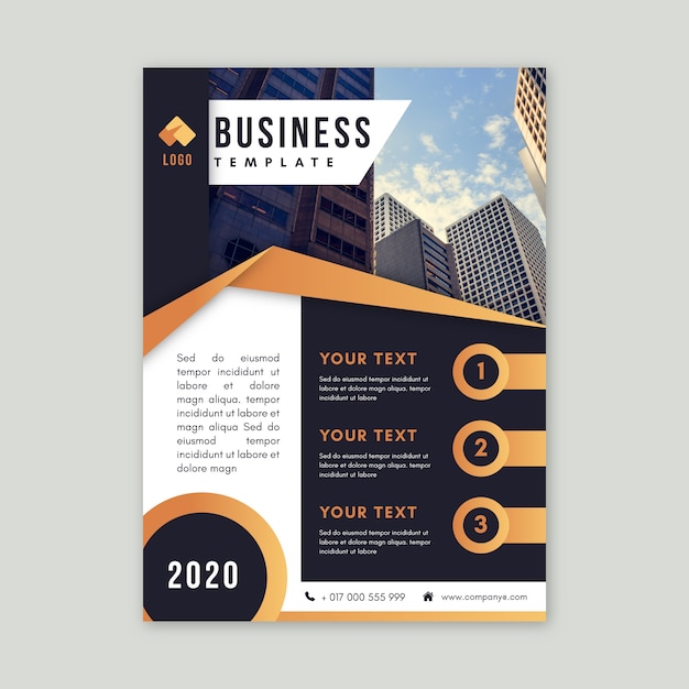 Business template with photo