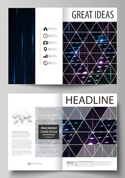 Vector business templates for bi fold brochure, flyer, booklet.