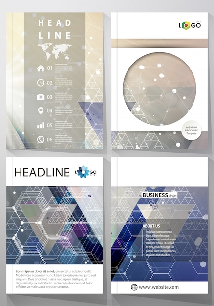 Vector business templates for brochure