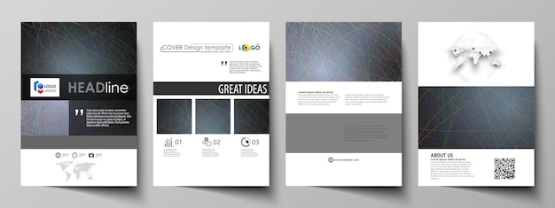 Vector business templates for brochure