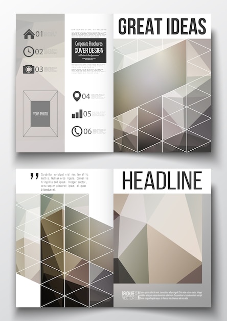 Vector business templates for brochure