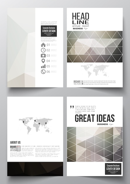 Vector business templates for brochure