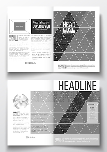 Vector business templates for brochure