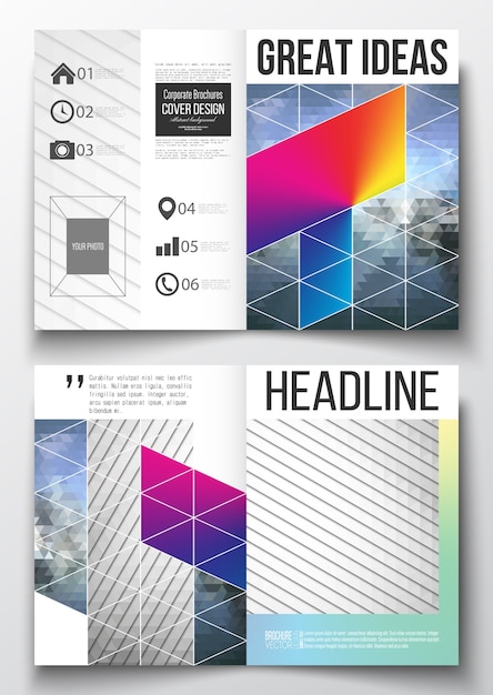 Vector business templates for brochure