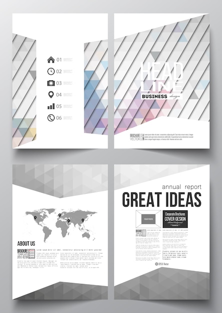 Vector business templates for brochure