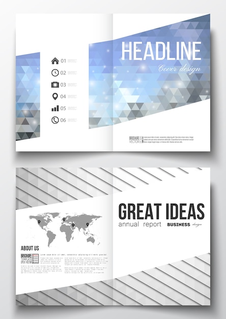 Vector business templates for brochure