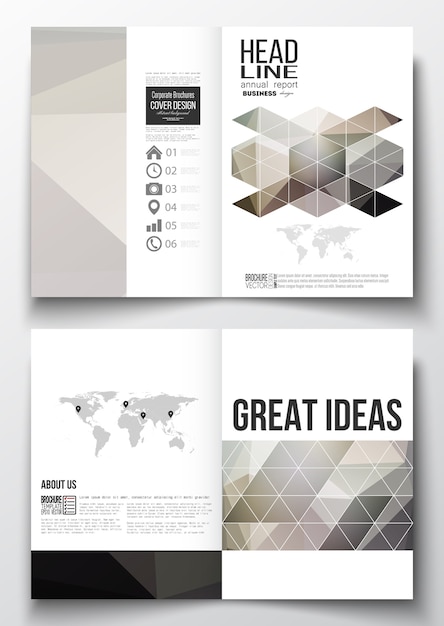 Vector business templates for brochure