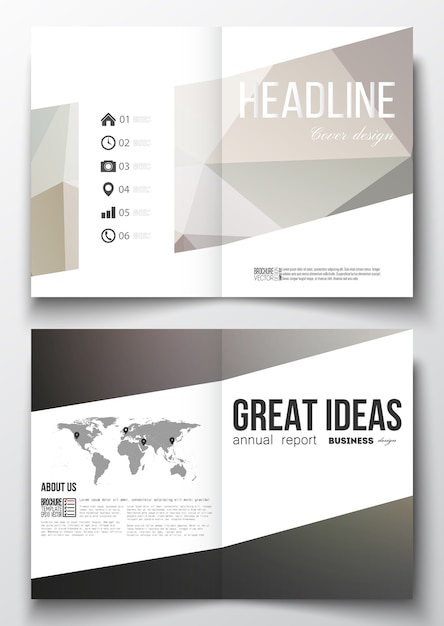 Vector business templates for brochure