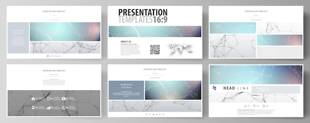 Vector business templates in hd format for presentation slides.